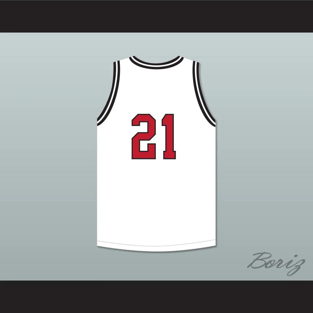 Shaqir O'Neal 21 Crossroads School Roadrunners White Basketball Jersey 1