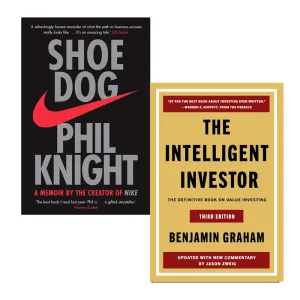 Shoe Dog By Phil Knight & Intelligent Investor By Benjamin Graham 2 Books Collection Set