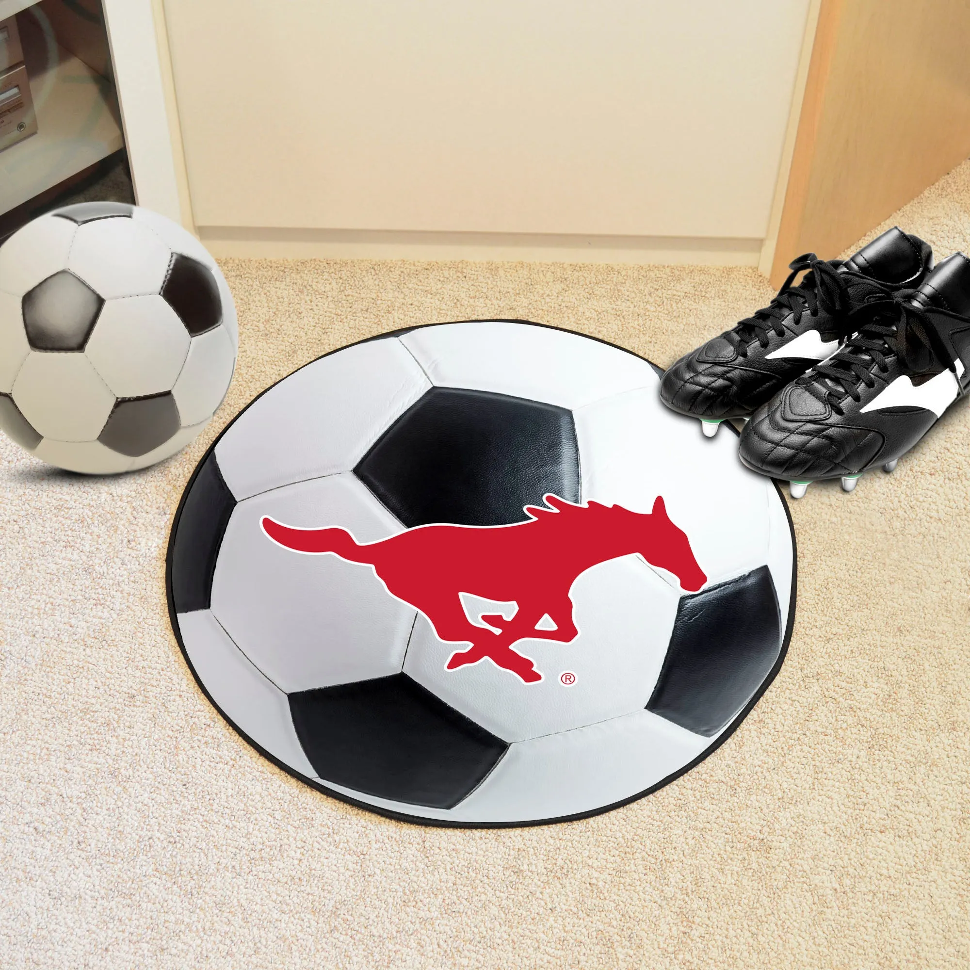 Southern Methodist University Soccer Ball Mat