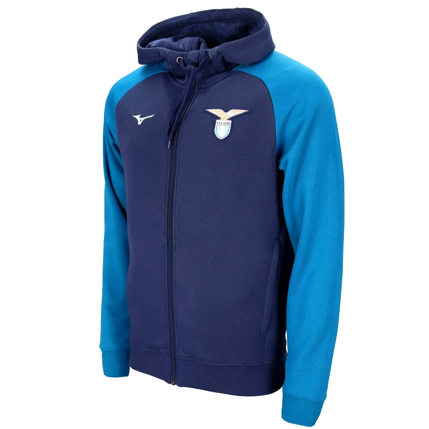 SS Lazio hooded casual presentation tracksuit 2024/25 navy - Mizuno