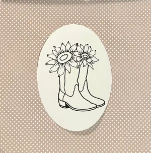 Sunflower Boots Sticker