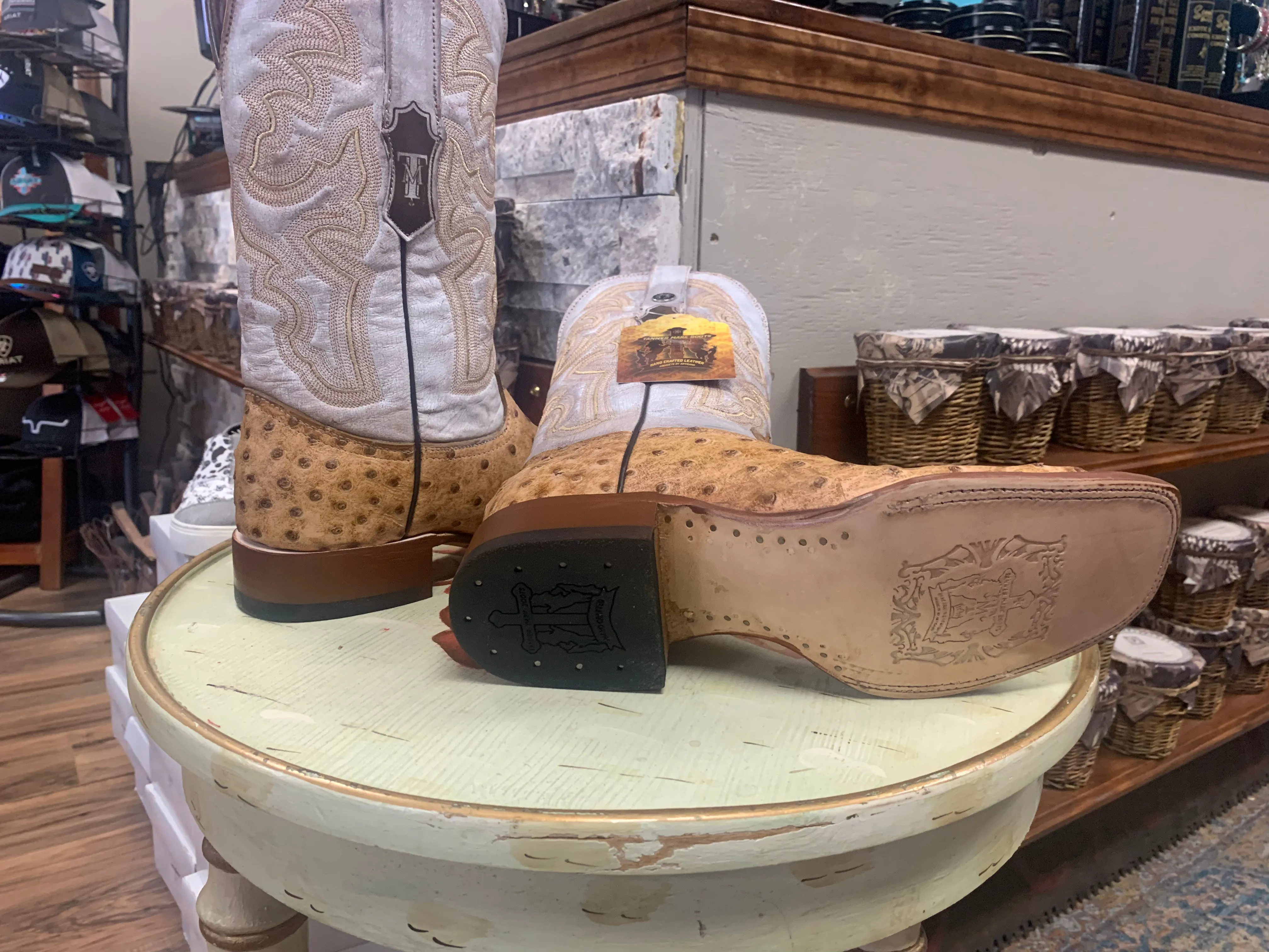 Tanner Mark Crackle Honey Ostrich