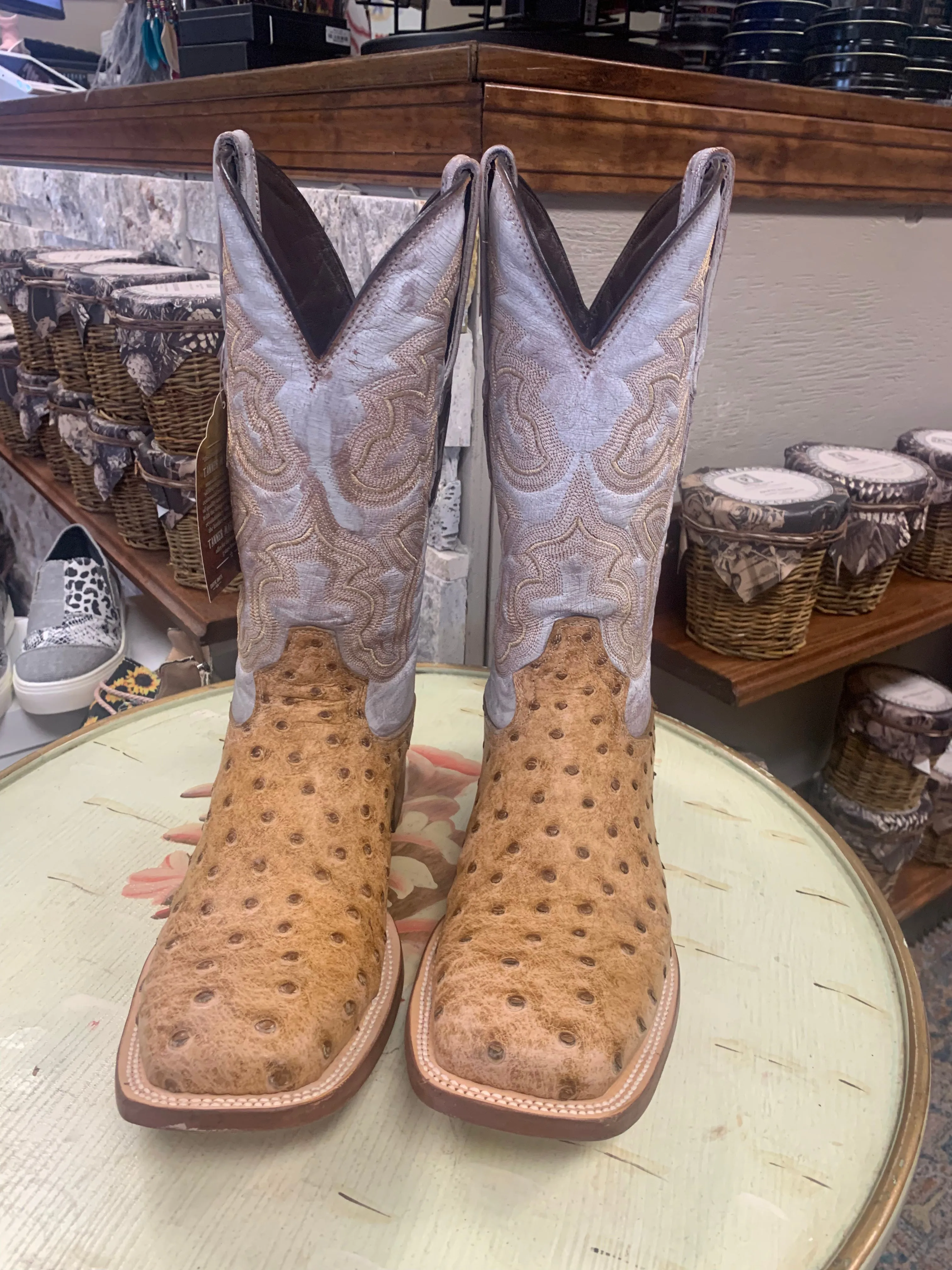 Tanner Mark Crackle Honey Ostrich