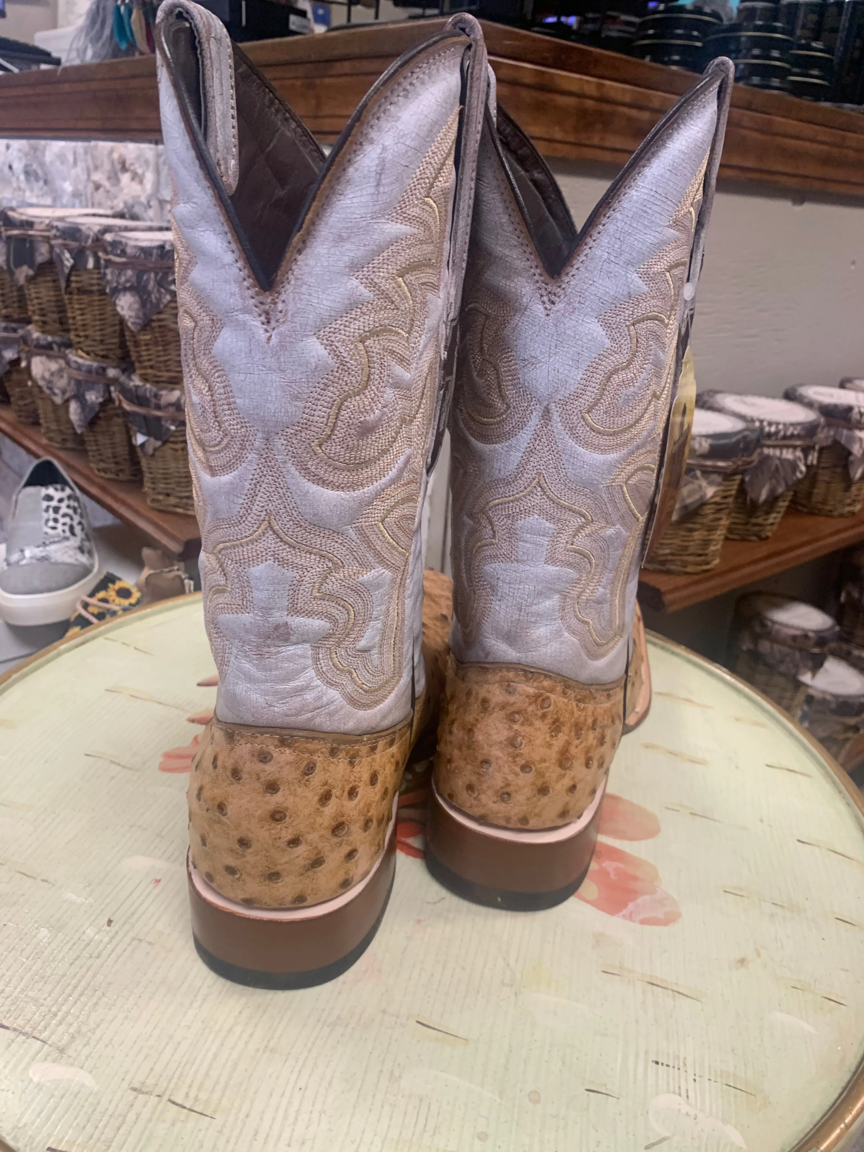 Tanner Mark Crackle Honey Ostrich
