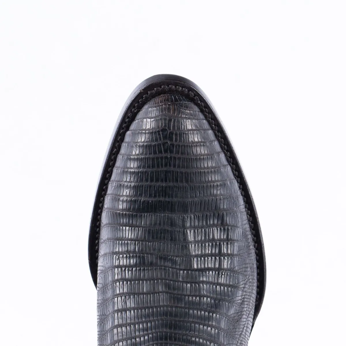 TANNER MARK EXOTIC LEATHER Lizard Oiled Nicotine Cowboy Boots Round Toe