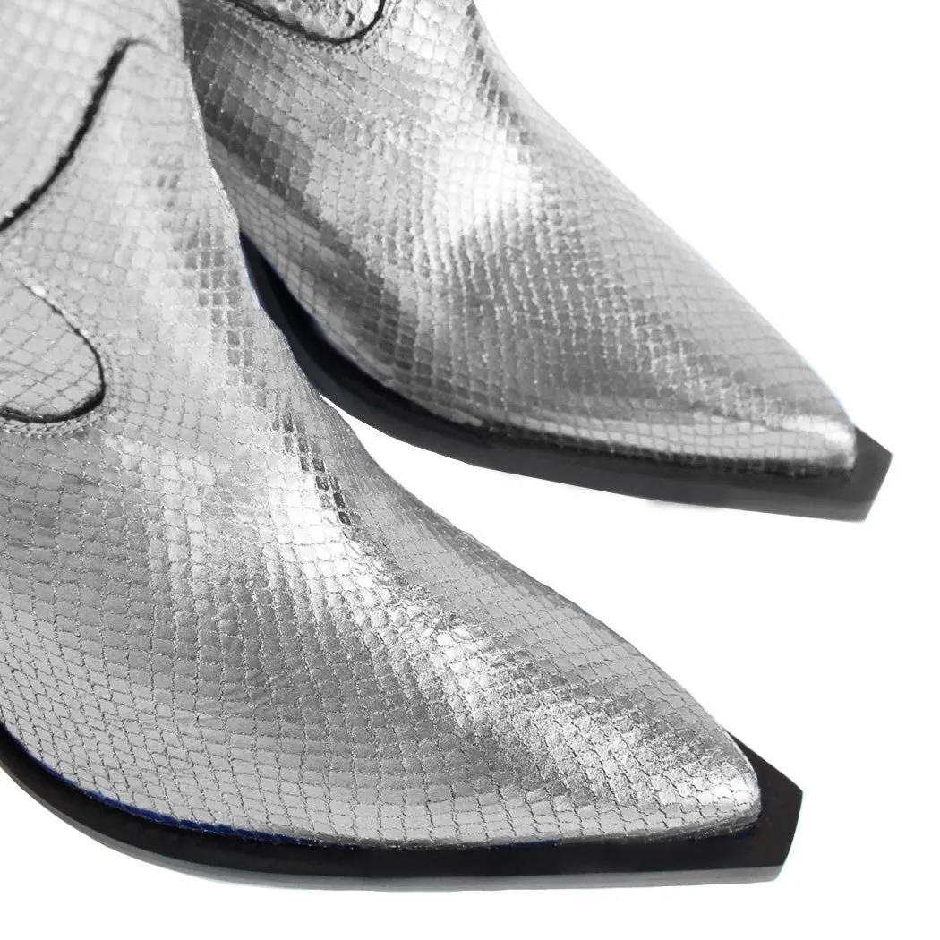 The Silver Cowboy Boot