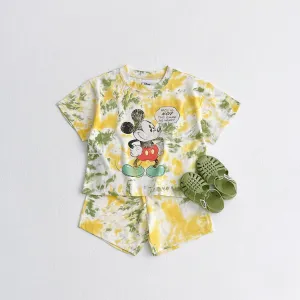 Tie Dye Mickey Top and Bottom Set