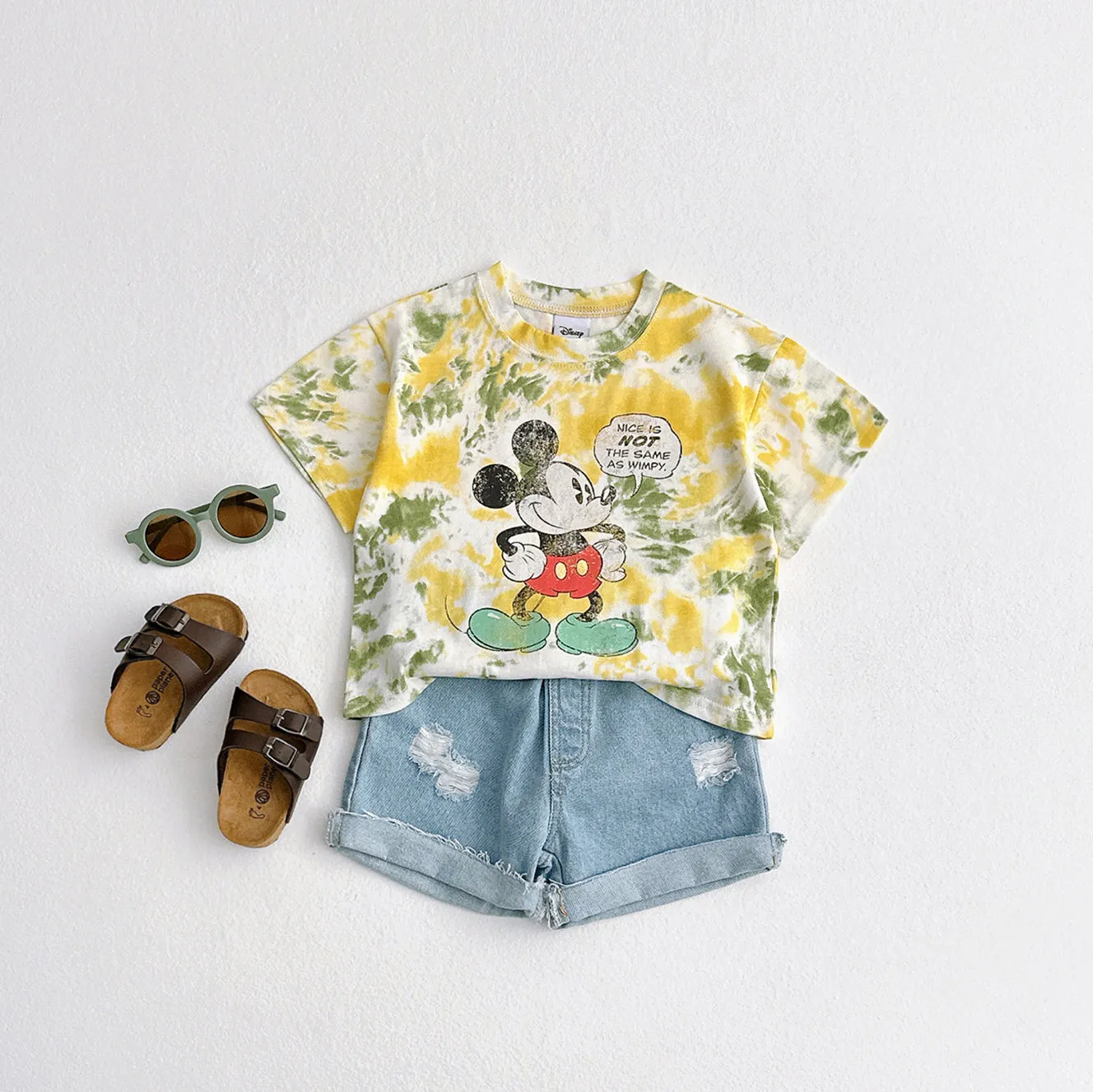 Tie Dye Mickey Top and Bottom Set