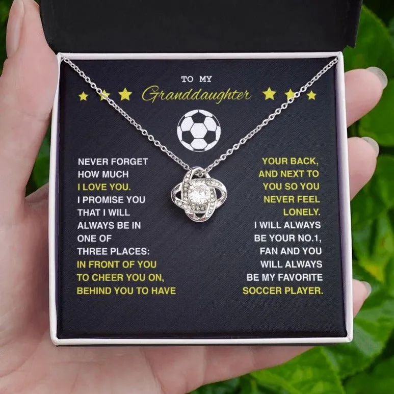 To My Soccer Granddaughter - Love Knot Necklace
