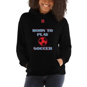 Unisex Hoodie "2041-0011 Born To Play Soccer (Red Logo)"