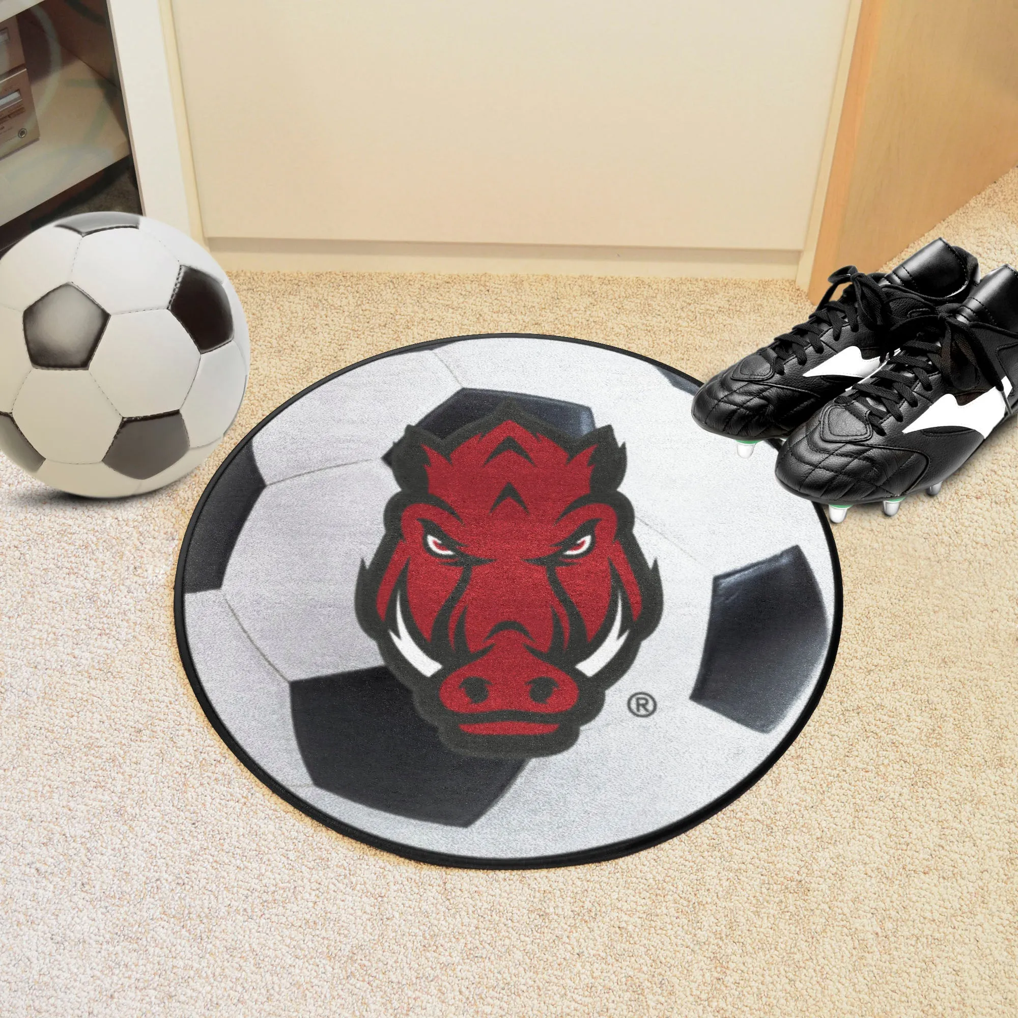 University of Arkansas Soccer Ball Mat