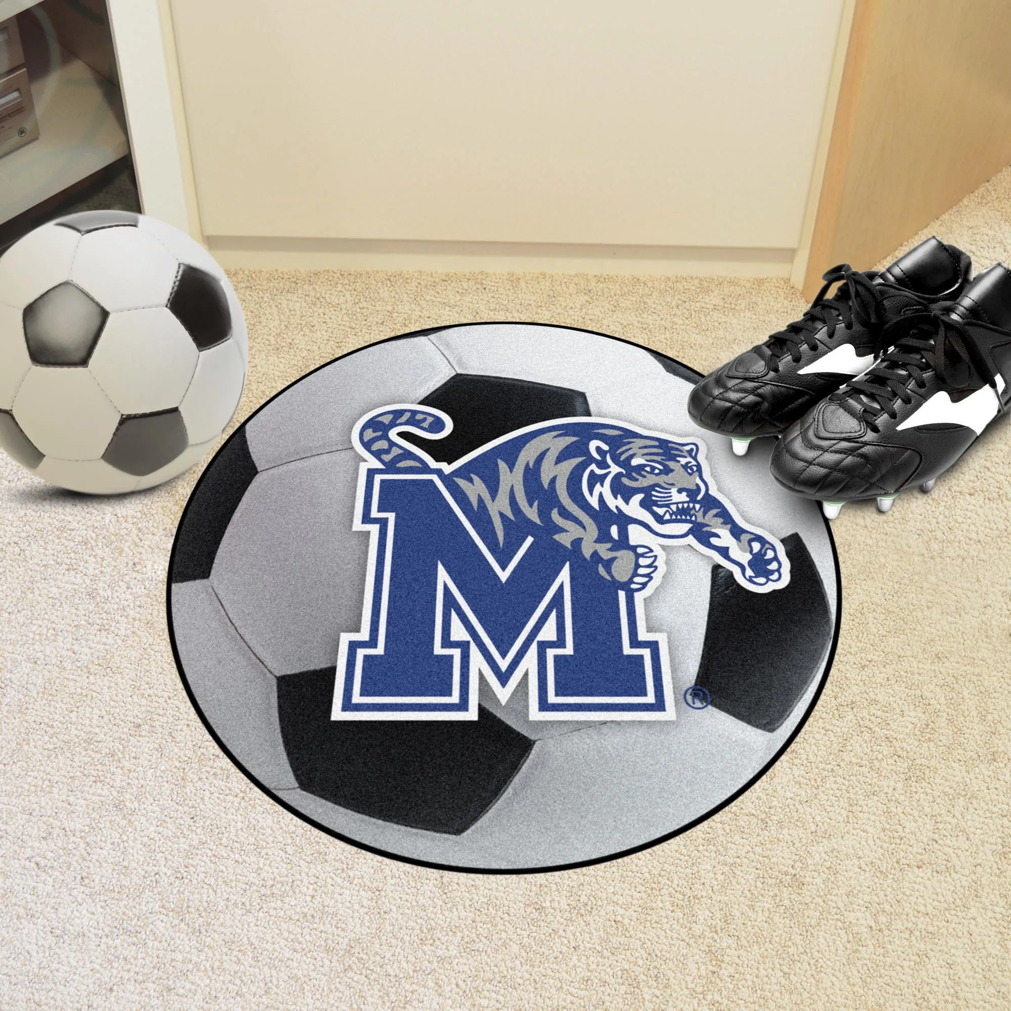 University of Memphis Soccer Ball Mat