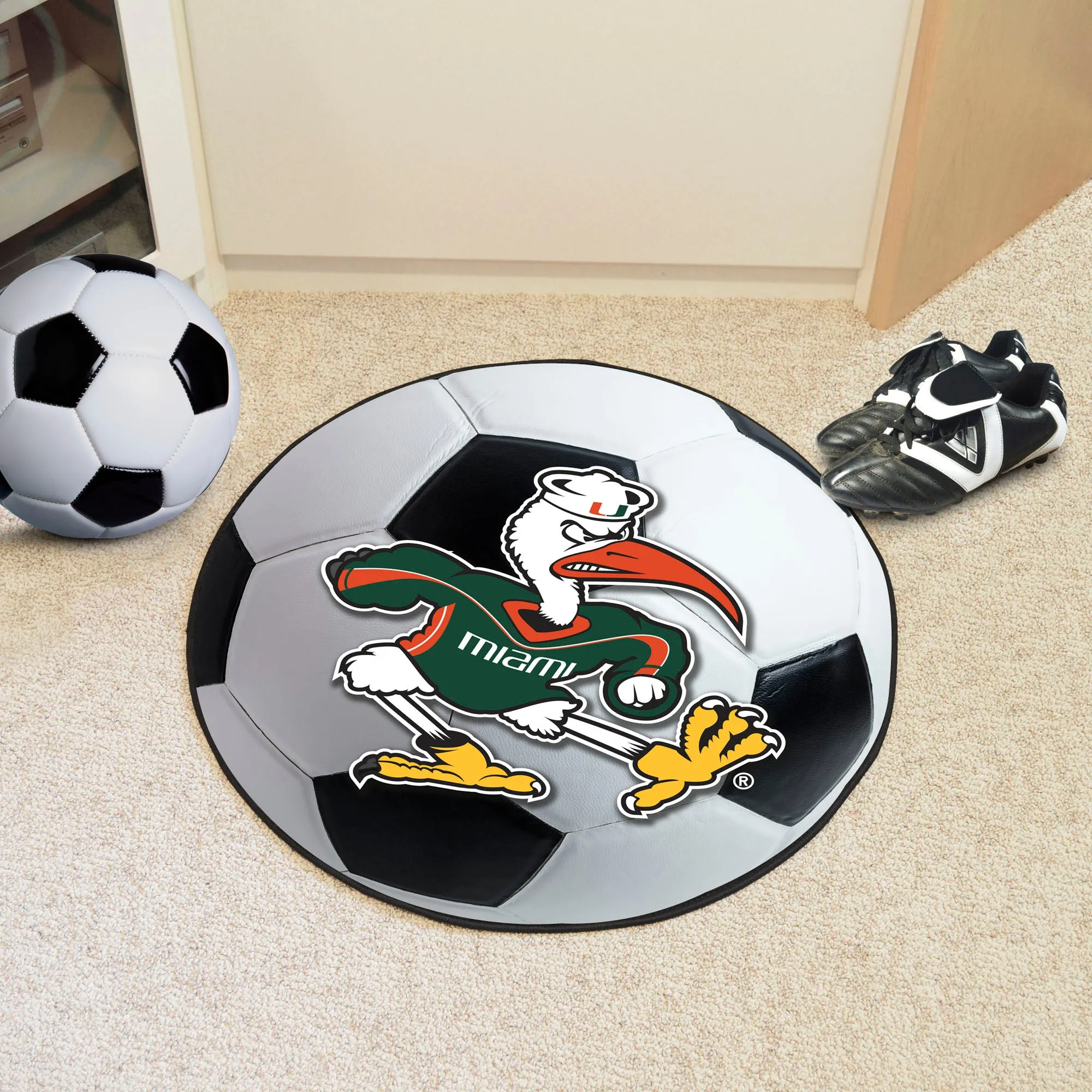 University of Miami Soccer Ball Mat