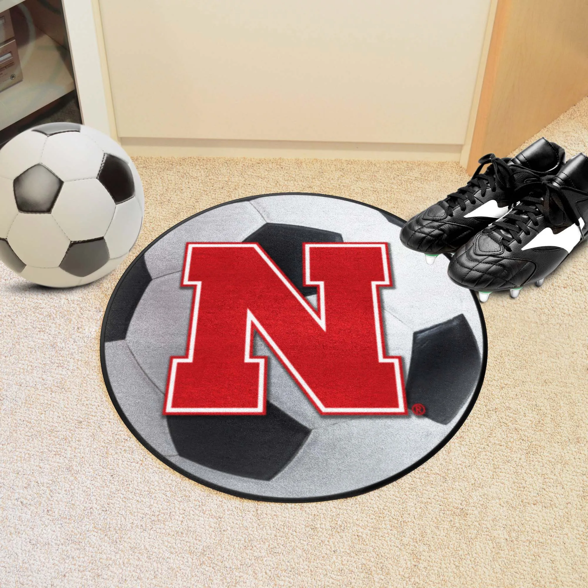 University of Nebraska Soccer Ball Mat