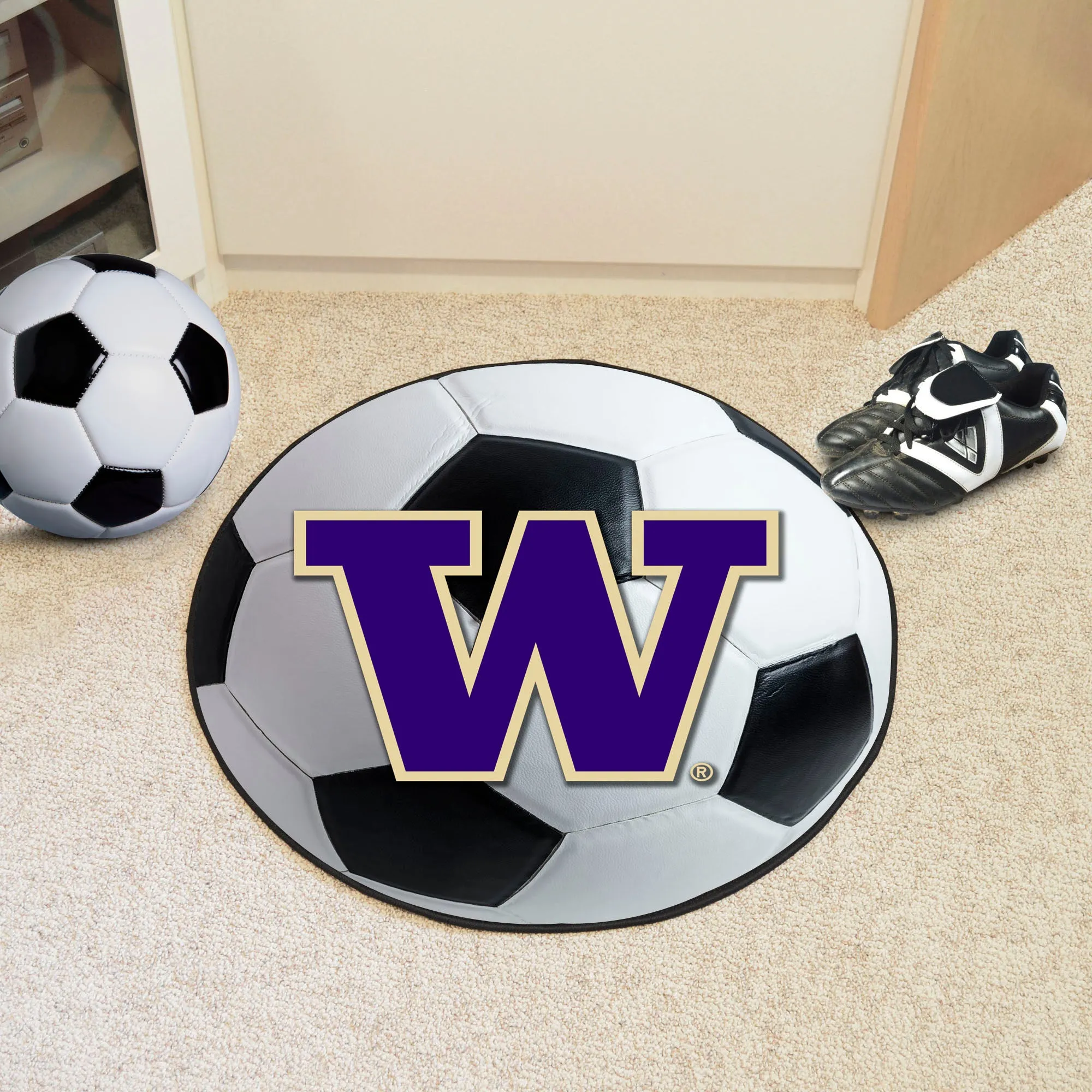 University of Washington Soccer Ball Mat