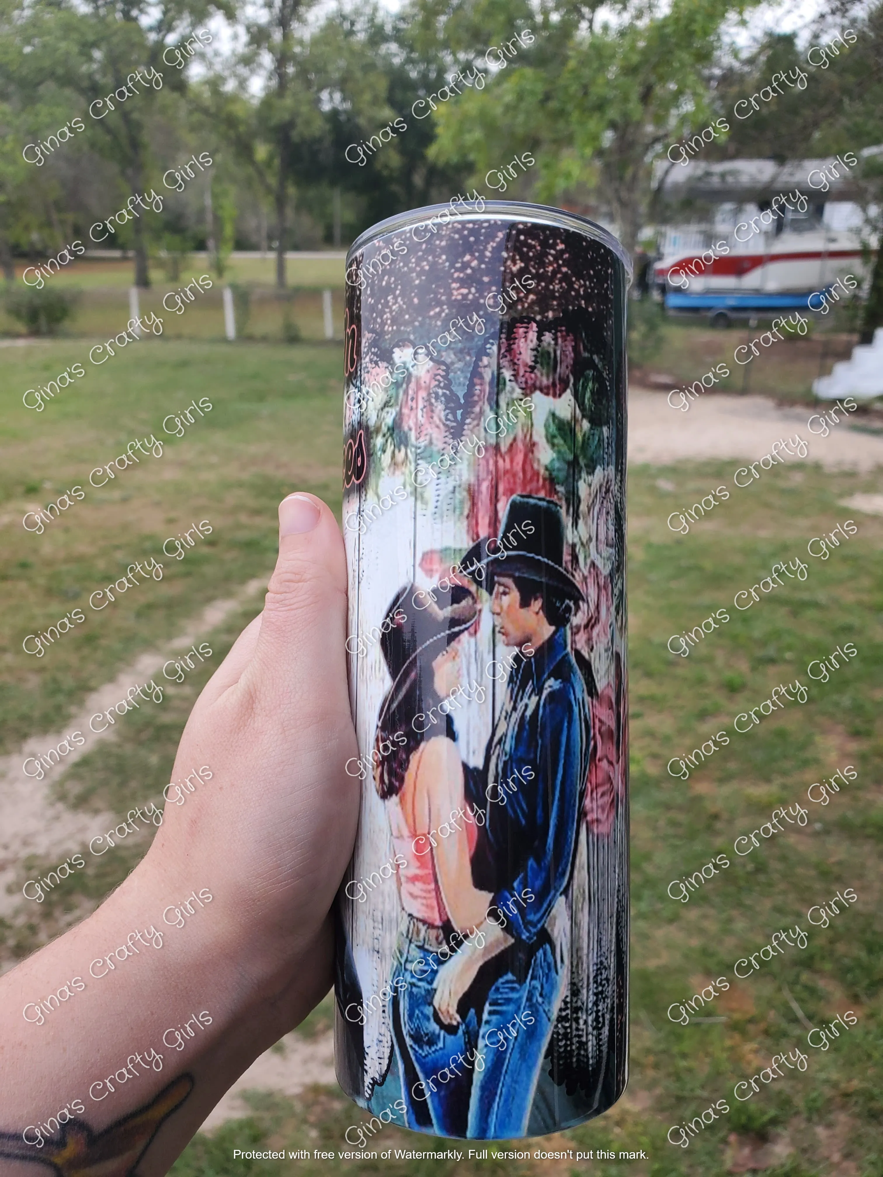 Urban Cowboy Lookin' For Love Skinny Tumbler