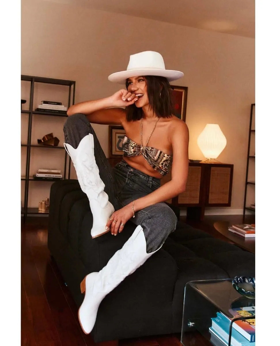 Urson Tall White Boot