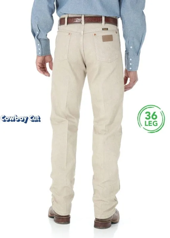 Wrangler Mens Original Fit Cowboy Cut Jeans Pre Washed Tan (13MWZTN)