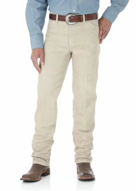 Wrangler Mens Original Fit Cowboy Cut Jeans Pre Washed Tan (13MWZTN)