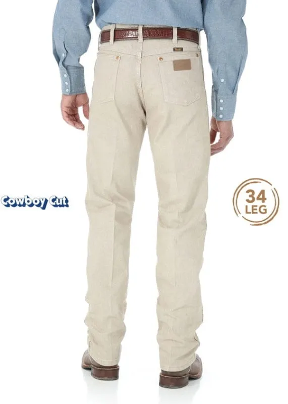 Wrangler Mens Original Fit Cowboy Cut Jeans Pre Washed Tan (13MWZTN)