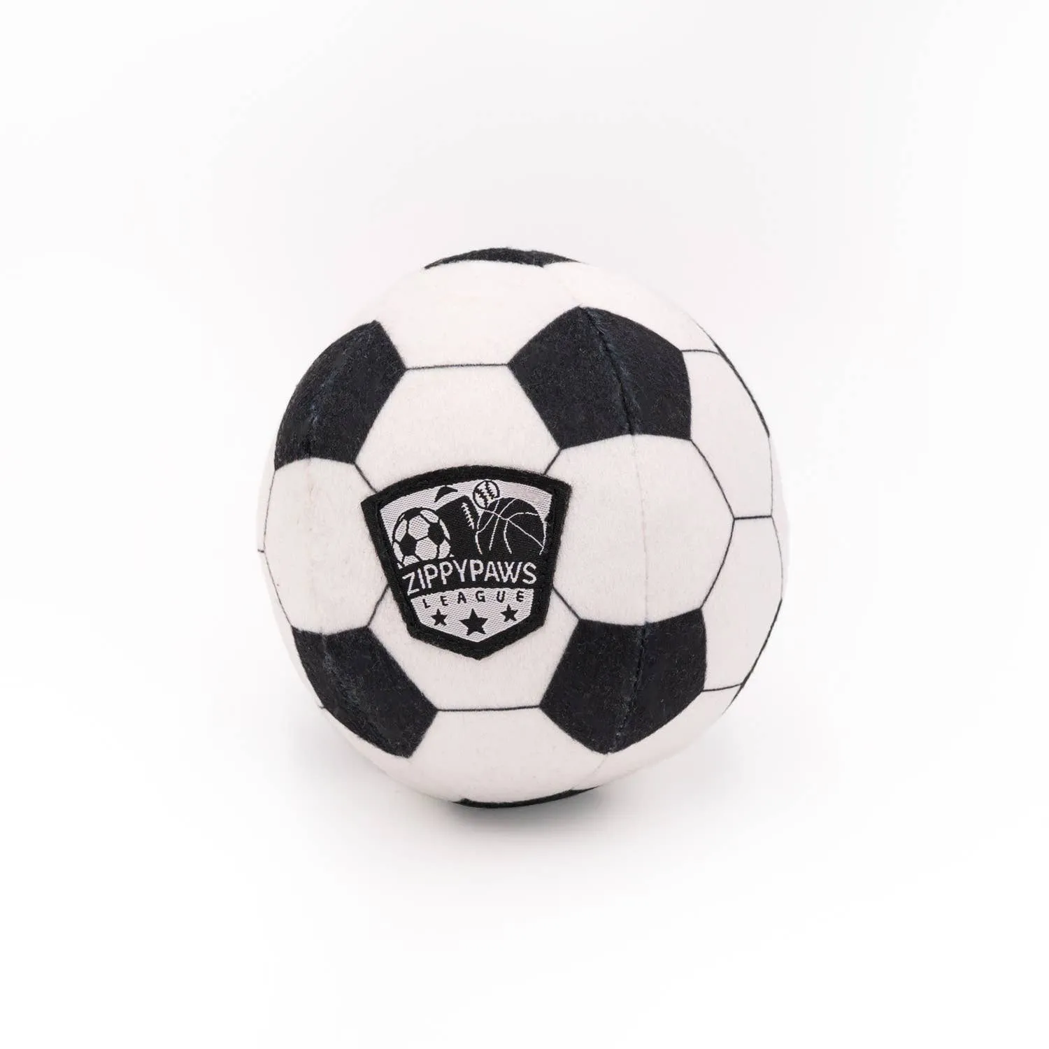 ZippyPaws - SportsBallz - Soccer - Plush Dog Toy